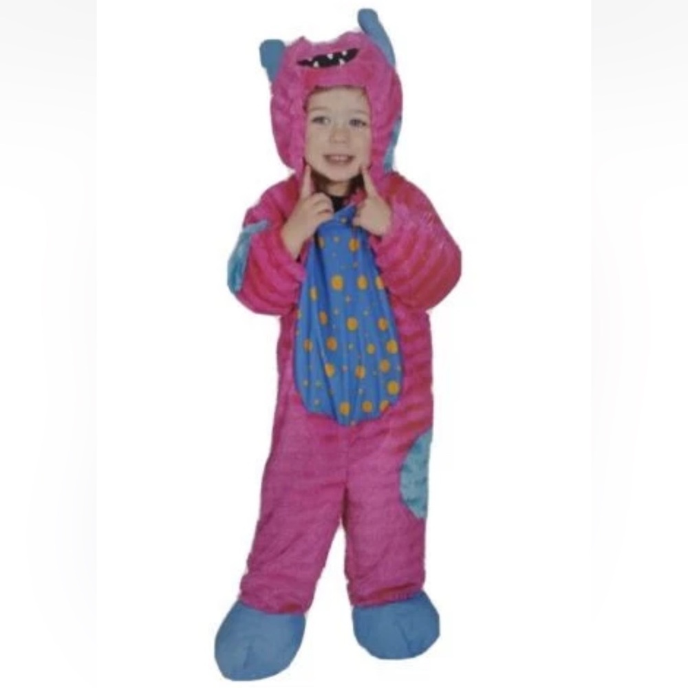Meijer Fuzzy Polka Dot Monster Halloween Dress Up Costume Girls